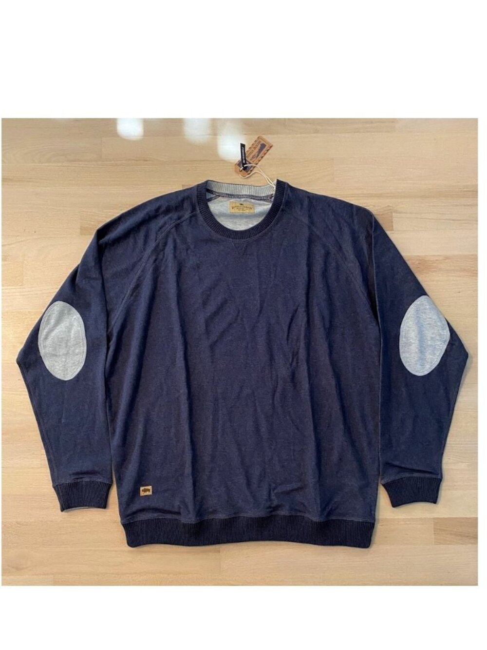 NWT Buffalo Jackson Men's Navy/Gray Reversible Crewneck Sweatshirt size 2XL